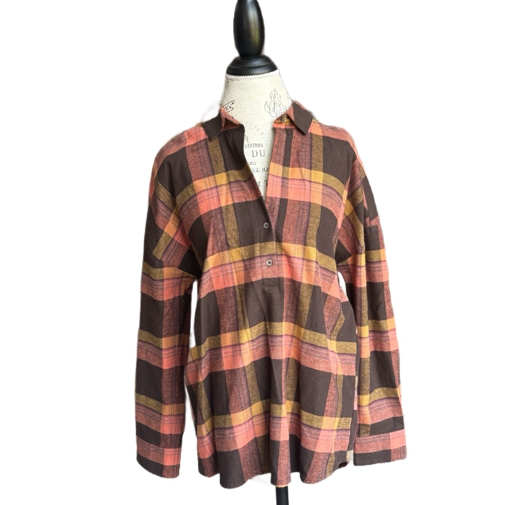Prana Women’s Dante Organic Cotton Hemp Flannel Blend Top, Medium